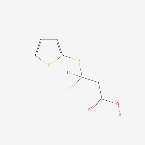 3-thiophen-2-ylsulfanylbutanoic acid (CAS: 120279-20-1) - Chemical Structure and Molecular Formula 