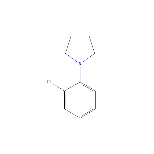 1-(2-chlorophenyl)pyrrolidine (CAS: 105516-46-9) - Chemical Structure and Molecular Formula 