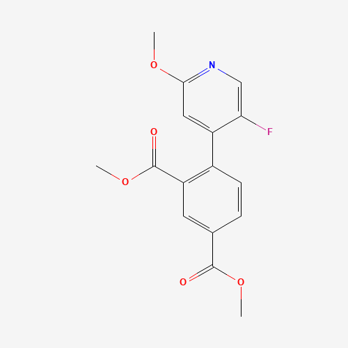 dimethyl 4-(5-fluoro-2-methoxypyridin-4-yl)benzene-1,3-dicarboxylate (CAS: 1142232-39-0) - Chemical Structure and Molecular Formula 
