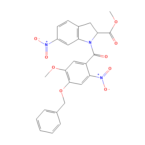 methyl 1-(5-methoxy-2-nitro-4-phenylmethoxybenzoyl)-6-nitro-2,3-dihydroindole-2-carboxylate (CAS: 1239587-81-5) - Related Chemical Product