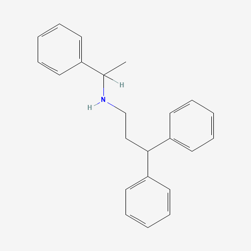 3,3-diphenyl-N-(1-phenylethyl)propan-1-amine (CAS: 13042-18-7) - Chemical Structure and Molecular Formula 