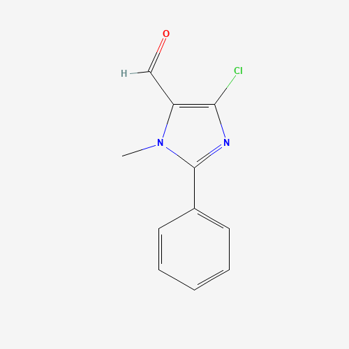 5-chloro-3-methyl-2-phenylimidazole-4-carbaldehyde (CAS: 1035123-97-7) - Chemical Structure and Molecular Formula 