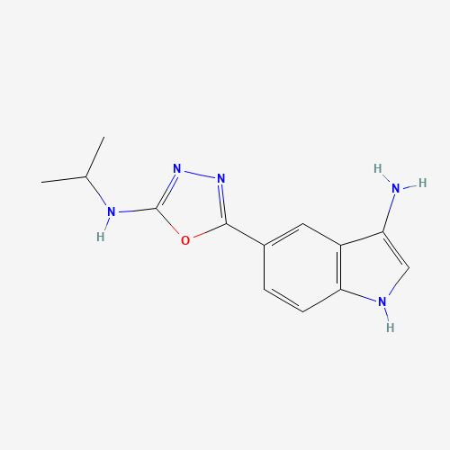 5-(3-amino-1H-indol-5-yl)-N-propan-2-yl-1,3,4-oxadiazol-2-amine (CAS: 1401350-32-0) - Related Chemical Product