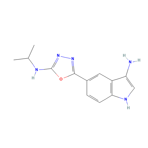 5-(3-amino-1H-indol-5-yl)-N-propan-2-yl-1,3,4-oxadiazol-2-amine (CAS: 1401350-32-0) - Related Chemical Product