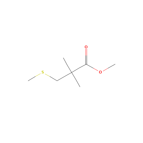 methyl 2,2-dimethyl-3-methylsulfanylpropanoate (CAS: 876299-31-9) - Chemical Structure and Molecular Formula 