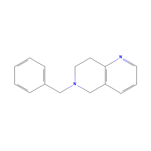6-benzyl-7,8-dihydro-5H-1,6-naphthyridine (CAS: 75510-02-0) - Chemical Structure and Molecular Formula 