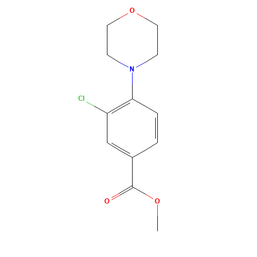 methyl 3-chloro-4-morpholin-4-ylbenzoate (CAS: 1314406-49-9) - Chemical Structure and Molecular Formula 
