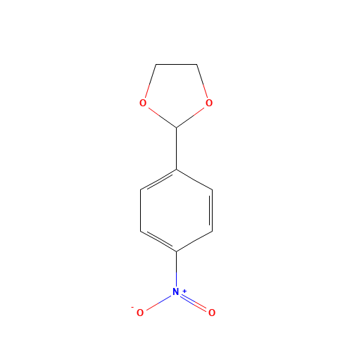 2-(4-nitrophenyl)-1,3-dioxolane (CAS: 2403-53-4) - Chemical Structure and Molecular Formula 