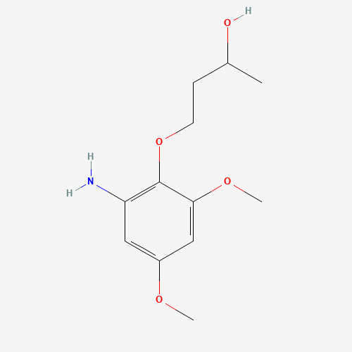4-(2-amino-4,6-dimethoxyphenoxy)butan-2-ol (CAS: 1307231-95-3) - Chemical Structure and Molecular Formula 