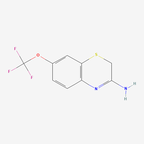 7-(trifluoromethoxy)-2H-1,4-benzothiazin-3-amine (CAS: 1134964-25-2) - Chemical Structure and Molecular Formula 