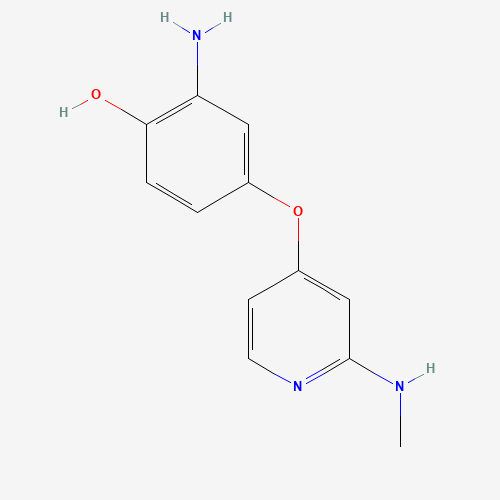2-amino-4-[2-(methylamino)pyridin-4-yl]oxyphenol (CAS: 769961-46-8) - Chemical Structure and Molecular Formula 