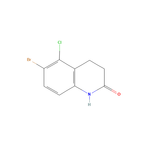6-bromo-5-chloro-3,4-dihydro-1H-quinolin-2-one (CAS: 1404367-63-0) - Chemical Structure and Molecular Formula 