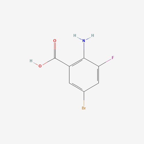 2-amino-5-bromo-3-fluorobenzoic acid chemical structure 2-amino-5-bromo-3-fluorobenzoic acid (CAS: 874784-14-2) - Chemical Structure and Molecular Formula