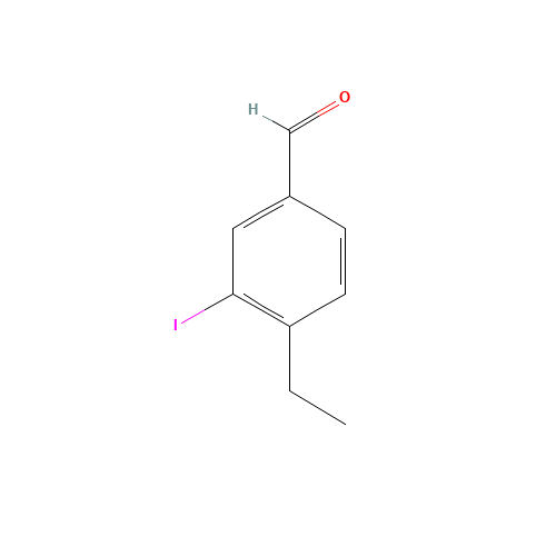 4-ethyl-3-iodobenzaldehyde (CAS: 1289030-90-5) - Chemical Structure and Molecular Formula 