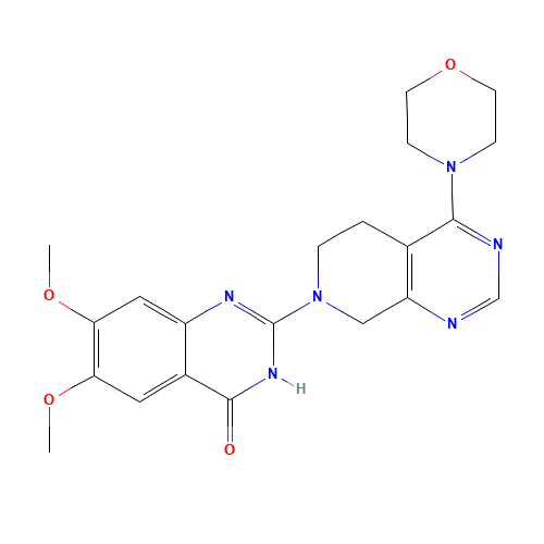 6,7-dimethoxy-2-(4-morpholin-4-yl-6,8-dihydro-5H-pyrido[3,4-d]pyrimidin-7-yl)-1H-quinazolin-4-one (CAS: 441064-73-9) - Related Chemical Product