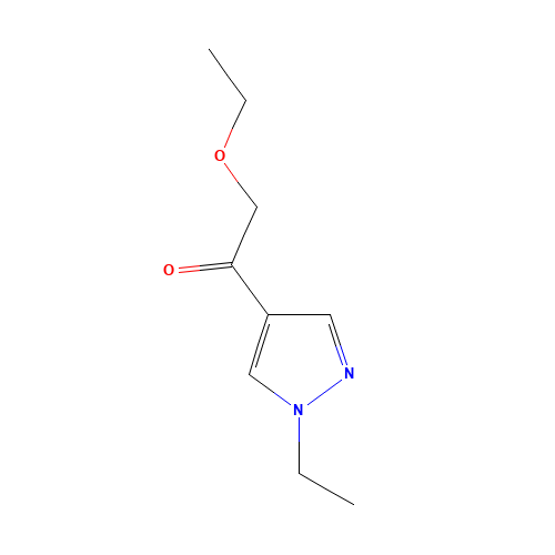 2-ethoxy-1-(1-ethylpyrazol-4-yl)ethanone (CAS: 1104298-29-4) - Chemical Structure and Molecular Formula 