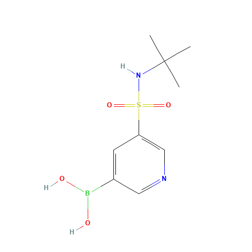[5-(tert-butylsulfamoyl)pyridin-3-yl]boronic acid (CAS: 1314987-50-2) - Chemical Structure and Molecular Formula 