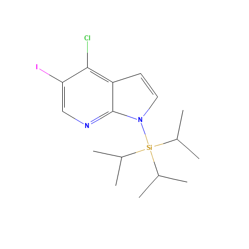(4-chloro-5-iodopyrrolo[2,3-b]pyridin-1-yl)-tri(propan-2-yl)silane (CAS: 1015609-83-2) - Chemical Structure and Molecular Formula 