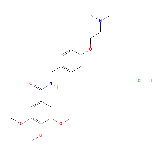 N-[[4-[2-(dimethylamino)ethoxy]phenyl]methyl]-3,4,5-trimethoxybenzamide;hydrochloride (CAS: 554-92-7) - Related Chemical Product