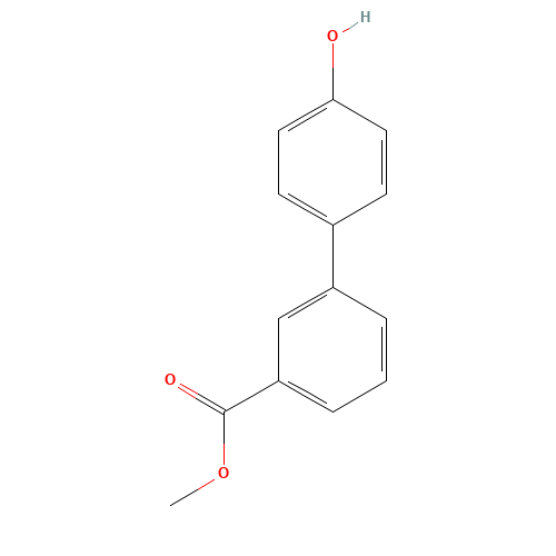 methyl 3-(4-hydroxyphenyl)benzoate (CAS: 192376-76-4) - Chemical Structure and Molecular Formula 