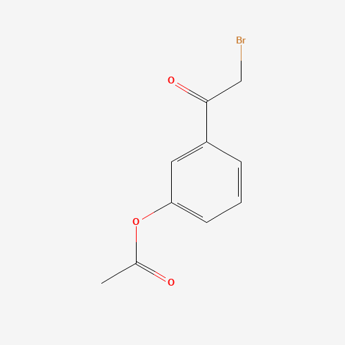 [3-(2-bromoacetyl)phenyl] acetate (CAS: 38396-89-3) - Chemical Structure and Molecular Formula 