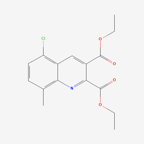 diethyl 5-chloro-8-methylquinoline-2,3-dicarboxylate (CAS: 948294-21-1) - Chemical Structure and Molecular Formula 