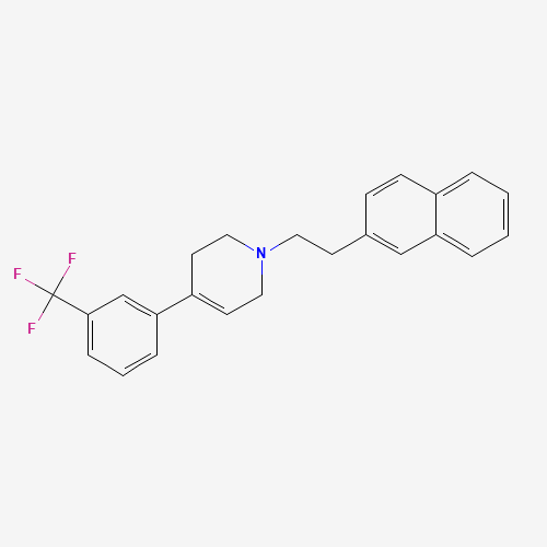 1-(2-naphthalen-2-ylethyl)-4-[3-(trifluoromethyl)phenyl]-3,6-dihydro-2H-pyridine (CAS: 135354-02-8) - Chemical Structure and Molecular Formula 