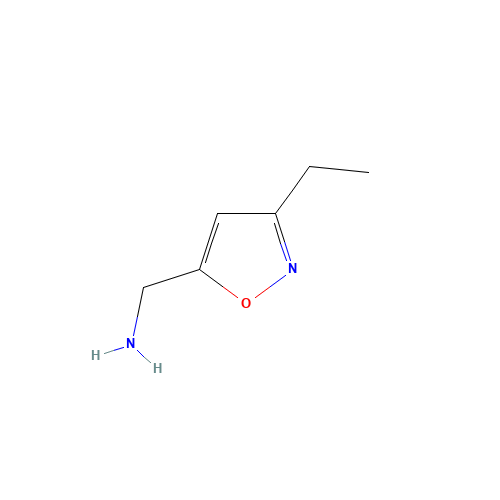 (3-ethyl-1,2-oxazol-5-yl)methanamine (CAS: 145689-96-9) - Chemical Structure and Molecular Formula 
