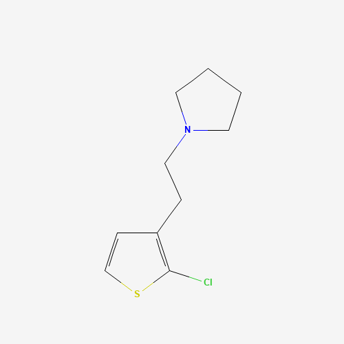 1-[2-(2-chlorothiophen-3-yl)ethyl]pyrrolidine (CAS: 893442-15-4) - Chemical Structure and Molecular Formula 