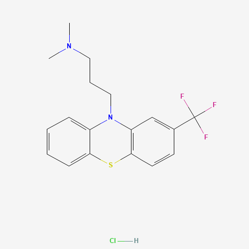 N,N-dimethyl-3-[2-(trifluoromethyl)phenothiazin-10-yl]propan-1-amine;hydrochloride (CAS: 1098-60-8) - Chemical Structure and Molecular Formula 