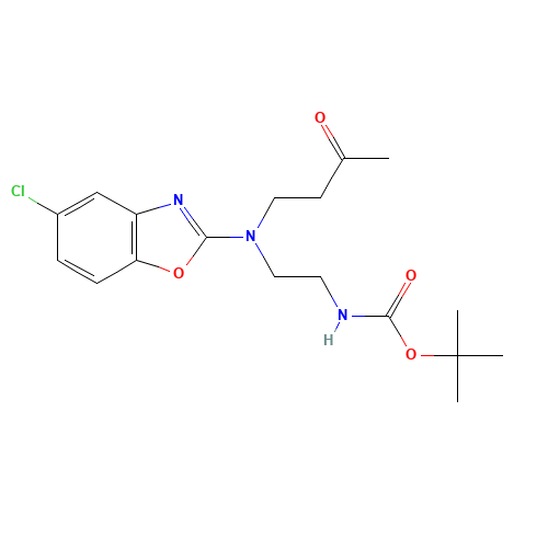 tert-butyl N-[2-[(5-chloro-1,3-benzoxazol-2-yl)-(3-oxobutyl)amino]ethyl]carbamate (CAS: 1276666-10-4) - Related Chemical Product