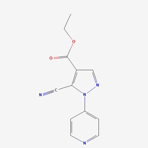 ethyl 5-cyano-1-pyridin-4-ylpyrazole-4-carboxylate (CAS: 98476-15-4) - Chemical Structure and Molecular Formula 