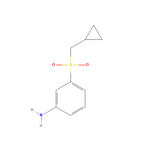 3-(cyclopropylmethylsulfonyl)aniline (CAS: 1375068-78-2) - Chemical Structure and Molecular Formula 