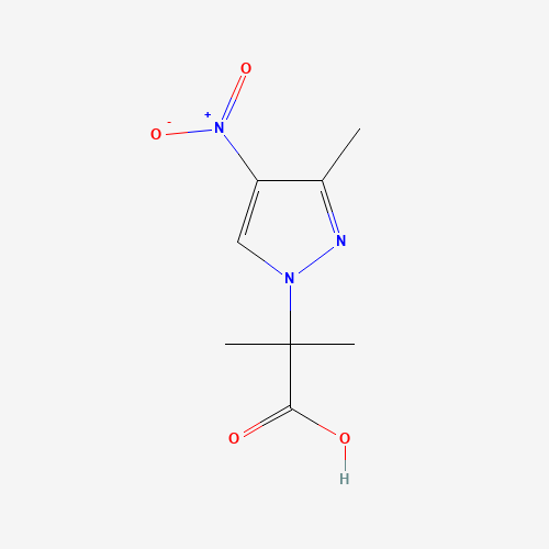 2-methyl-2-(3-methyl-4-nitropyrazol-1-yl)propanoic acid (CAS: 1006435-72-8) - Chemical Structure and Molecular Formula 