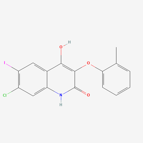 7-chloro-4-hydroxy-6-iodo-3-(2-methylphenoxy)-1H-quinolin-2-one (CAS: 1398340-83-4) - Related Chemical Product