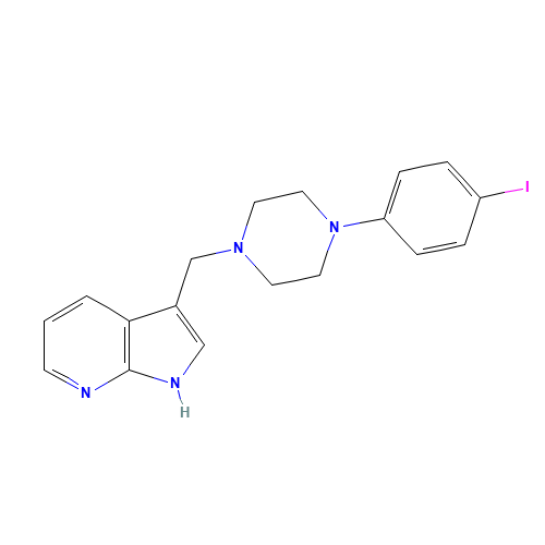 3-[[4-(4-iodophenyl)piperazin-1-yl]methyl]-1H-pyrrolo[2,3-b]pyridine (CAS: 158985-08-1) - Related Chemical Product
