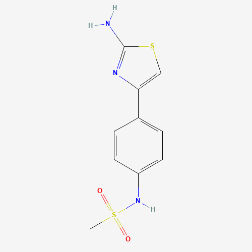 N-[4-(2-amino-1,3-thiazol-4-yl)phenyl]methanesulfonamide (CAS: 476338-85-9) - Chemical Structure and Molecular Formula 