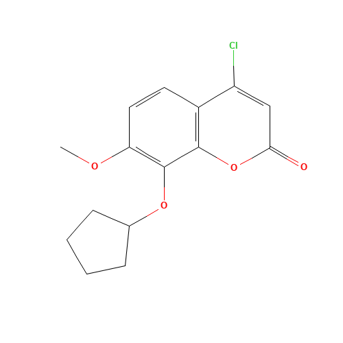 4-chloro-8-cyclopentyloxy-7-methoxychromen-2-one (CAS: 1001056-82-1) - Related Chemical Product