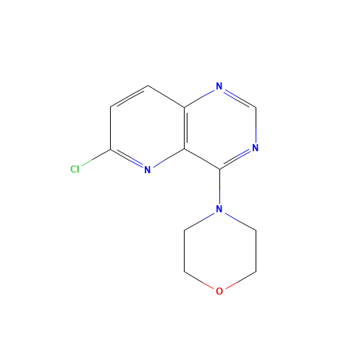 4-(6-chloropyrido[3,2-d]pyrimidin-4-yl)morpholine (CAS: 897360-20-2) - Chemical Structure and Molecular Formula 