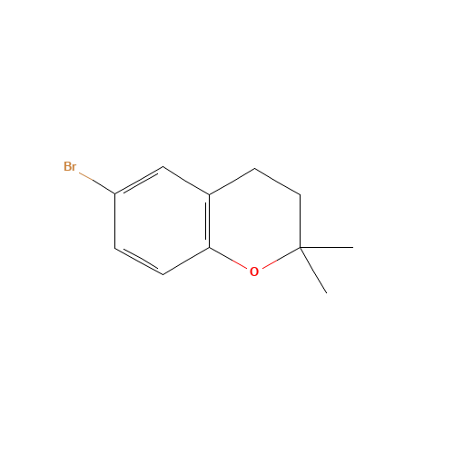 6-bromo-2,2-dimethyl-3,4-dihydrochromene (CAS: 174894-80-5) - Chemical Structure and Molecular Formula 