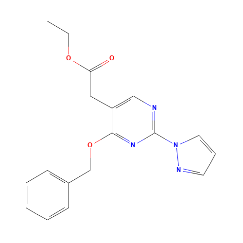 ethyl 2-(4-phenylmethoxy-2-pyrazol-1-ylpyrimidin-5-yl)acetate (CAS: 1343461-21-1) - Related Chemical Product