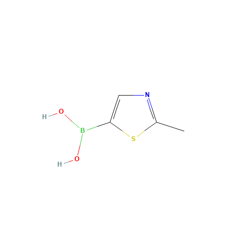 (2-methyl-1,3-thiazol-5-yl)boronic acid (CAS: 1190875-47-8) - Chemical Structure and Molecular Formula 