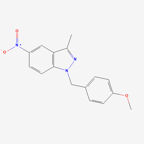 1-[(4-methoxyphenyl)methyl]-3-methyl-5-nitroindazole (CAS: 1266336-37-1) - Related Chemical Product