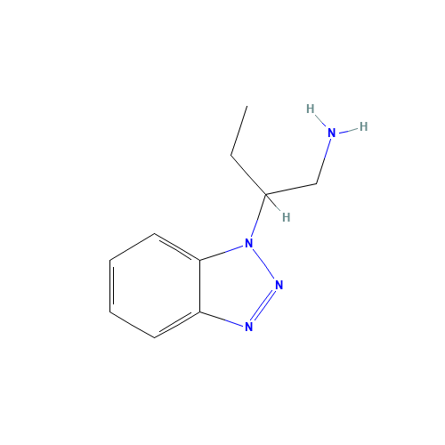 2-(benzotriazol-1-yl)butan-1-amine (CAS: 26861-67-6) - Chemical Structure and Molecular Formula 
