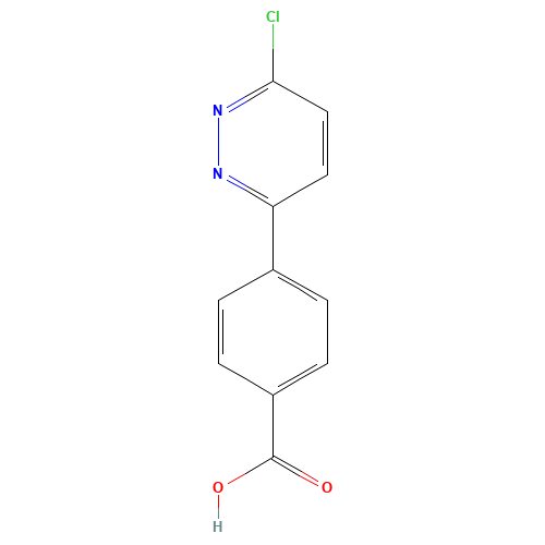 4-(6-chloropyridazin-3-yl)benzoic acid (CAS: 845827-17-0) - Chemical Structure and Molecular Formula 
