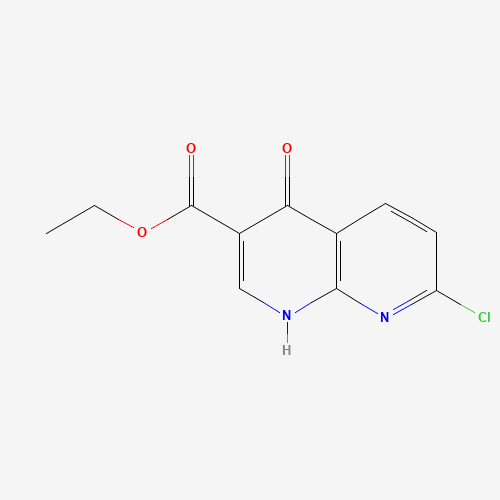 ethyl 7-chloro-4-oxo-1H-1,8-naphthyridine-3-carboxylate (CAS: 83785-66-4) - Chemical Structure and Molecular Formula 