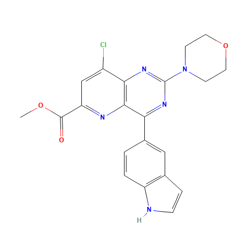 methyl 8-chloro-4-(1H-indol-5-yl)-2-morpholin-4-ylpyrido[3,2-d]pyrimidine-6-carboxylate (CAS: 1240122-95-5) - Related Chemical Product