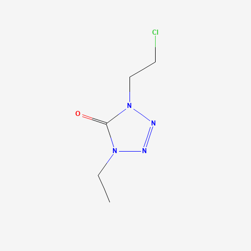 1-(2-chloroethyl)-4-ethyltetrazol-5-one (CAS: 69049-03-2) - Chemical Structure and Molecular Formula 