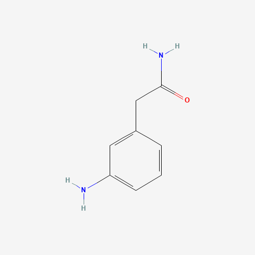 2-(3-aminophenyl)acetamide (CAS: 129743-47-1) - Chemical Structure and Molecular Formula 