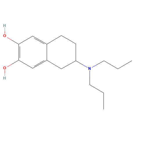 6-(dipropylamino)-5,6,7,8-tetrahydronaphthalene-2,3-diol (CAS: 66185-60-2) - Chemical Structure and Molecular Formula 